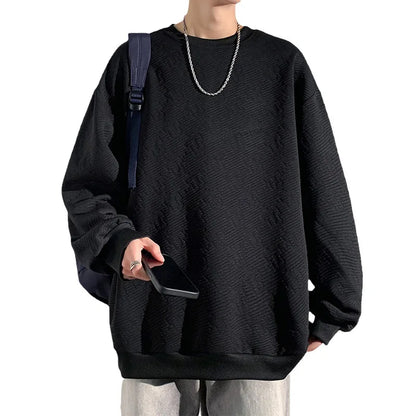 saferido Hoodies Spring Autumn Men's Sweatshirt Fashion Streetwear Long Sleeve Tops Men Trend Male Clothing O-Neck Basic Pullover Hoodie
