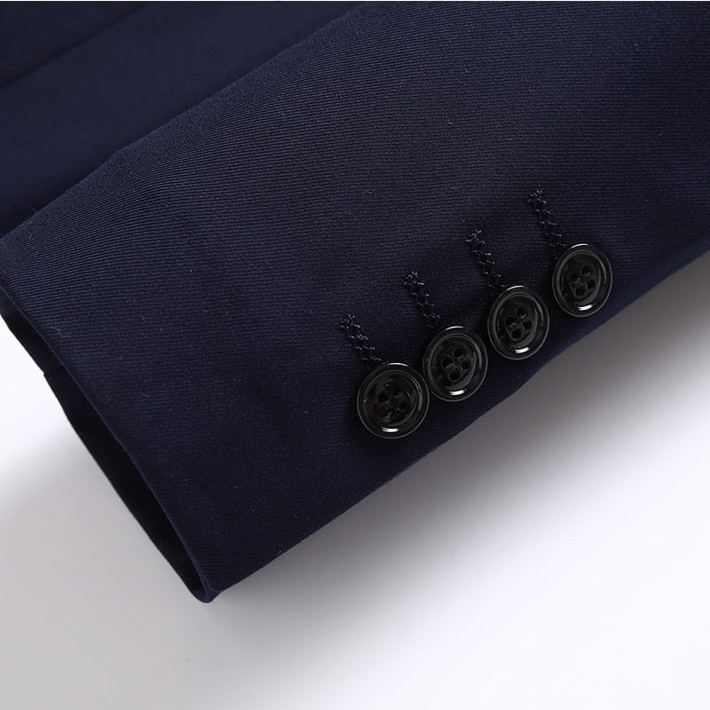Boutique Men's Fashion Business Cultivate One's Morality Leisure Pure Color Gentleman's Wedding Presided Over Work Blazer