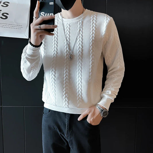 saferido Streetwear Cotton Men's Sweatshirt Casual Solid Color Long Sleeve Spring Sweatshirt Men Quality Classic Mens Clothes S-3XL