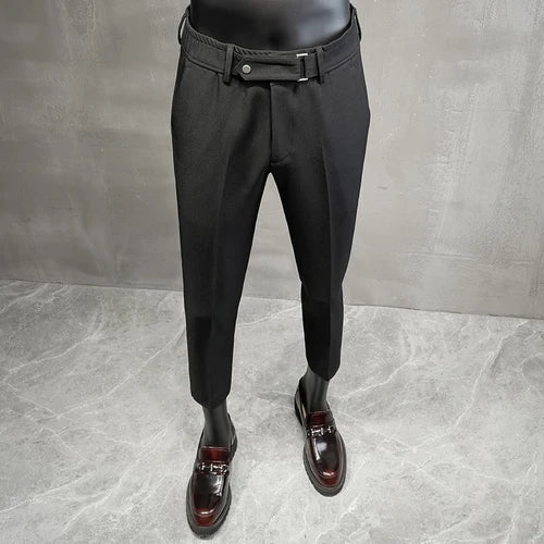 saferido Men Clothing Dress Trousers Spring and Summer Fashion Casual Korean Style Easy Matching Thin Suit Pants Trend Slim Leggings