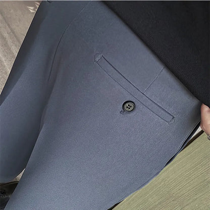 saferido  Pleated Shorts Men Summer White Shorts Korean Fashion Casual Shorts Work Wear Clothes Breathable Comfort Slim Fit Bermudas