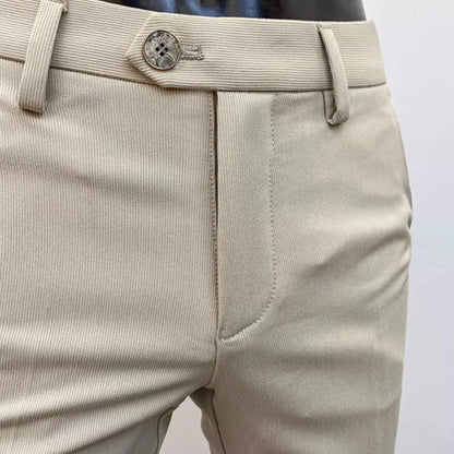 saferido Spring/Summer New Suit Pant Mens Korean Slim Business Formal Pants Black Beige Men Office Work Men Trousers