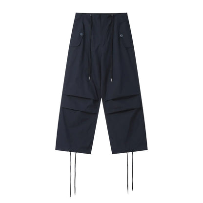 saferido Parachute Pants Sport Men Baggy American Street Cargo Wide Leg Trousers Male Tracksuit Hip Hop Loose Casual Oversize