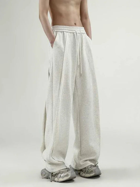 Wide Leg Sweatpants Men Oversize Gray Sports Pants Sportswear Casual Trousers Male Loose Korean Streetwear Hip Hop