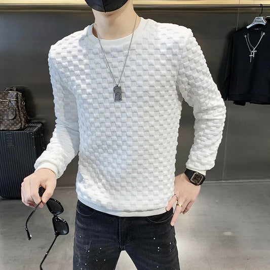 saferido Male Spring Autumn Round Collar Loose Long sleeve Hoodies /Male Slim Fit High-Grade Sweatshirts Basis Tops Streetwear S-3XL