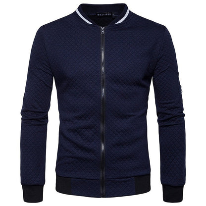 High Quality Plush Zip stand collar casua Jacket Men's Street Windbreaker Coat Men Hot Casual Outer Wear Thick