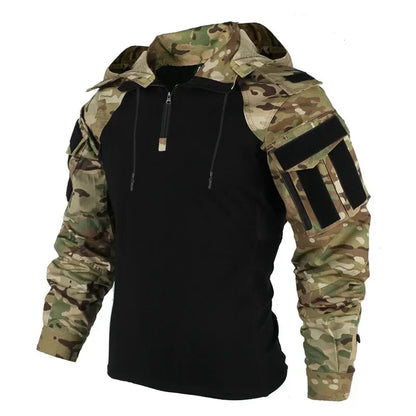 CP Combat Shirt Hoodies Multicam Tops Men Airsoft Tactical Shirts Long Sleeve Paintball Camping Hunting Clothing