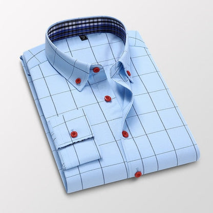 8XL 7XL Hot! Men's Summer Casual Cotton Long-Sleeved Shirts/Male Slim Fit Spring Lapel Business Dress Shirt Tops Brand Clothing