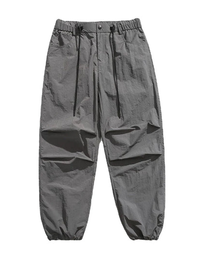 saferido Parachute Sports Pants Men Ice Silk Jogging Sweatpants Wide Leg Trousers Male Streetwear Loose Casual American Street