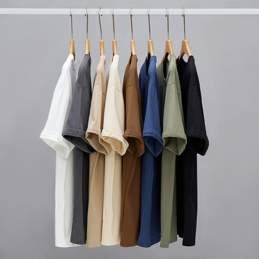 Men's Basic Tees  Summer Cotton Multi-color Short Sleeve T-shirt Brand Man Casual Oversized Tops Male Clothes 5XL