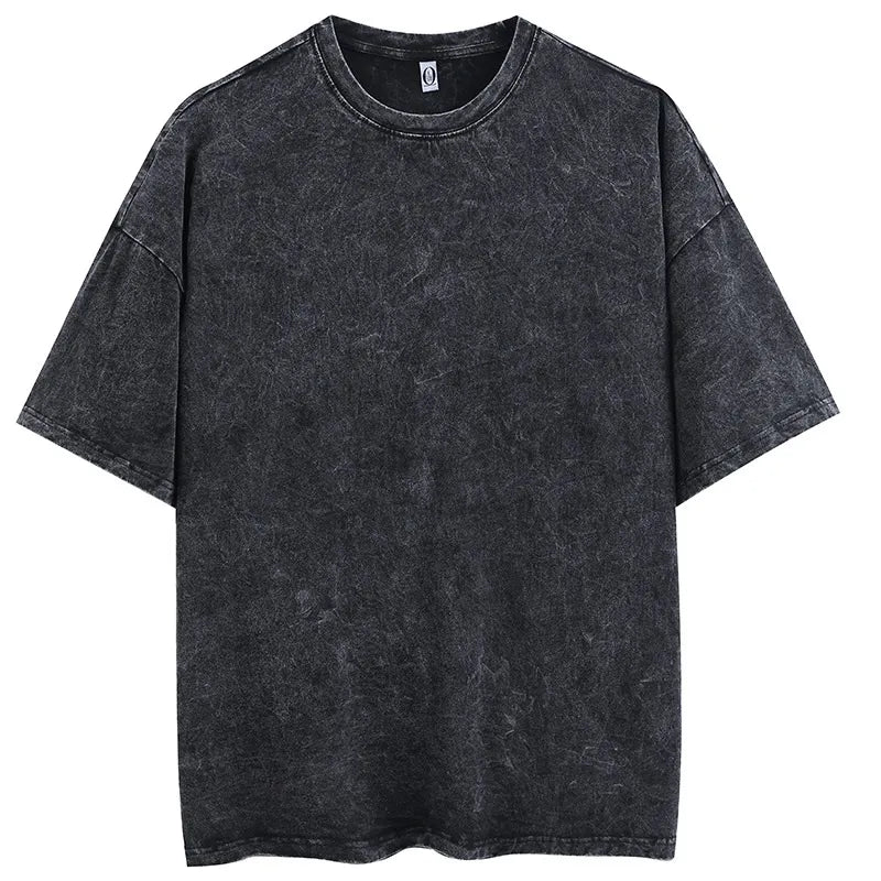 100% Cotton Men's Clothing Vintage Black Acid Wash Hoodies Men Women Oversized Hip Hop Sweatshirts Casual Pullover Y2K Clothes