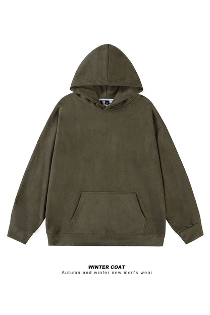 saferido Fall Men Sweatshirts Japanese Streetwear Vintage Trend Unisex Couple Loose Harajuku Casual Fleece Hoodies Coat