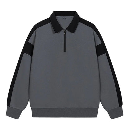 Spring Mens Patchwork Sweatshirt Hoodies Men Fashion Streetwear Harajuku Turn Down Collar Pulllover Male Korean Sweatshirt