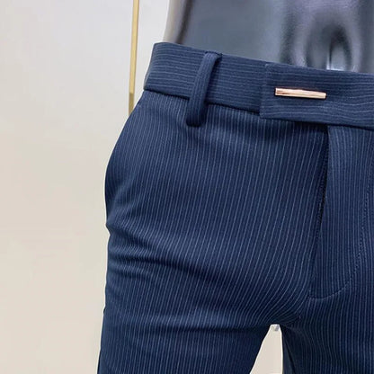 saferido  Men Gray Business Suit Pant Casual Formal Mens Dress Pants Spring Spring Pantalon Costume Slim Fit Suit Trousers 36