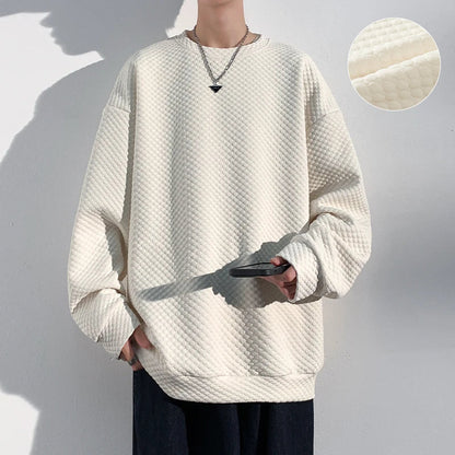 saferido Autumn New Hoodies Dot O-neck Sweatshirt Mens Streetwear Casual Fashion Mens Oversized Korean Harajuku Pullover 5XL-M