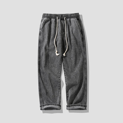 saferido Men'S Loose Jeans Korean Classic Straight Wide Legged Pants Fashion Jeans Street Hip Hop Pants Casual Work Pants