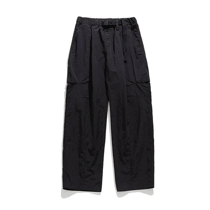 Autumn Cargo Pants Men 100% Nylon Safari Style Solid Double Side Pockets Men Pants Outdoors Tourism Men Clothes