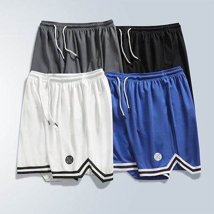 Men's Summer Mesh Sports Shorts Basketball Fitness Speed Dry Running Breathable Shorts Casual Loose Large Size Bermuda Shorts