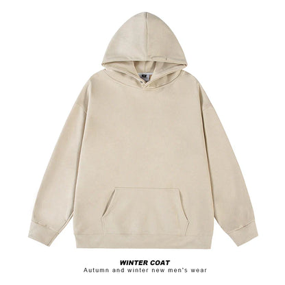 saferido Fall Men Sweatshirts Japanese Streetwear Vintage Trend Unisex Couple Loose Harajuku Casual Fleece Hoodies Coat