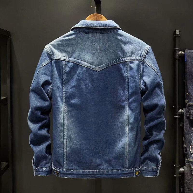 Winter Denim Cotton Jacket Men's Padded Thicker Plus Size Warm Jacket Top