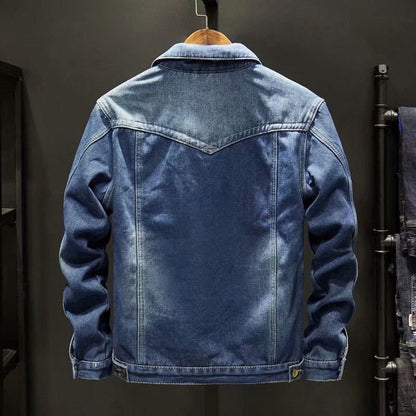 Winter Denim Cotton Jacket Men's Padded Thicker Plus Size Warm Jacket Top