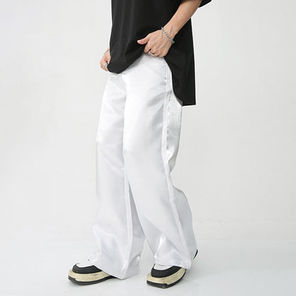 Male Casual Suit Pants Trendy Solid Color Loose Staright Trousers High Street New Fashion Men's Clothing New