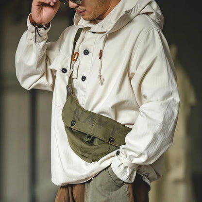 saferido American Retro Beige White Deck Suit Severe Weather Coat Charge Sweater Hoodie Men's Autumn