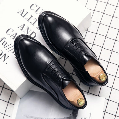 saferido Business Formal Leather Shoes Men Autumn Men Shoes Low-top Solid Wedding Shoes Color Fashion Oxford Pointed Office Shoes