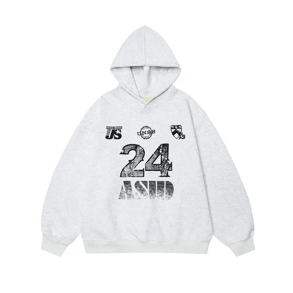 saferido Hoodies Men Retro Y2K Sports Graphic Soft Hoodie American Trendy Versatile Street Fashion Loose Casual Tops Autumn Men'S Clothes