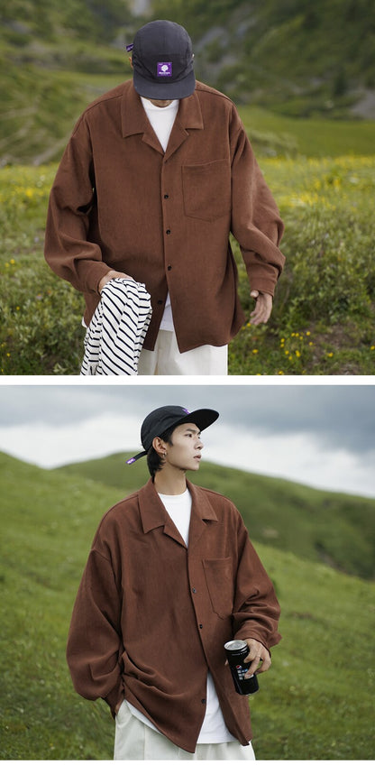Men Korean Fashion White Long Sleeve Shirts Mens Japanese retro Shirts Blouses Harajuku Oversized Shirt Male Button Up  5XL