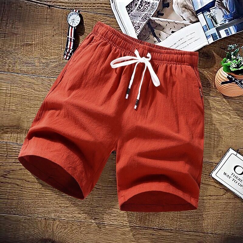 Cotton Linen Shorts Men's Summer Basic Short Men's Korean Slim Sweat Versatile Fashion Beach Shorts Men Free Shipping