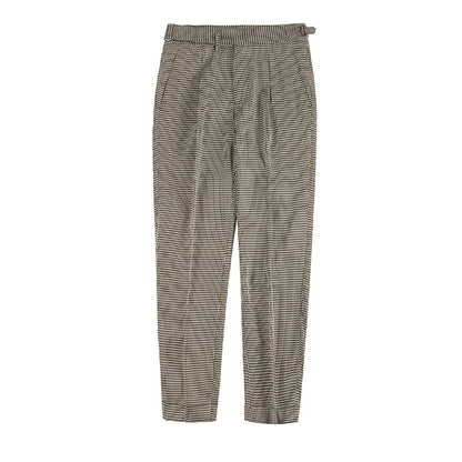 saferido  British Style Dress Suit Pant Man Plaid Suit Pant Men Designer Gentlemen Business Casual Work Pant Trousers