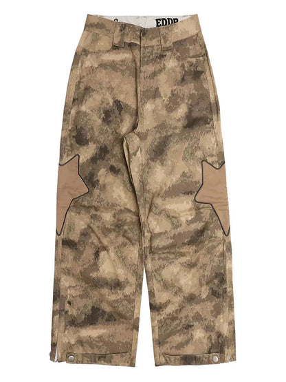 saferido Camouflage Cargo Pants Men Baggy Camo Trousers Male Y2K Star Oversize Loose Casual Vintage Streetwear Hip Hop 4XL