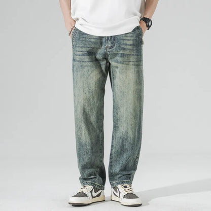 Baggy Jeans Men Wide Leg Pants Casual Oversize Jeans For Men Clothing Loose Fit Streetwear Vintage Male Denim Trousers New