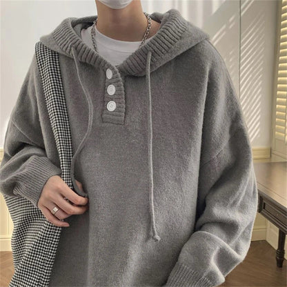 saferido Knit Sweater Men Pullover Sweaters Loose Tops Spring Autumn Male Sweaters Hoodies