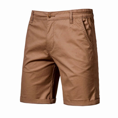 Men Shorts Summer Cotton Middle Waist Male  Casual Business Men Shorts Printed Beach Stretch Chino Classic Fit Short Homme