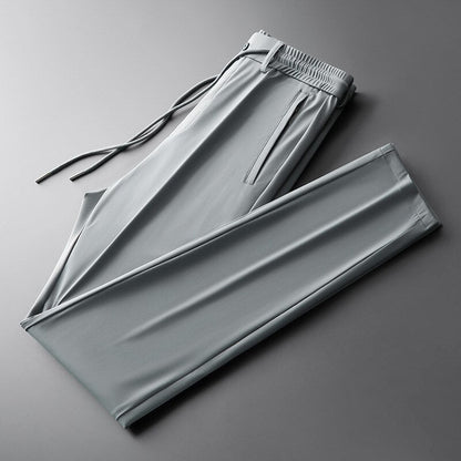 Brand Summer Pants for Men Business Casual Fashion Thin Breathable Men Trousers Mid Straight Solid Color Men Pants