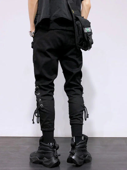 saferido Men's Male fashion black European American fashion brand harem pants personality street catwalk casual pants