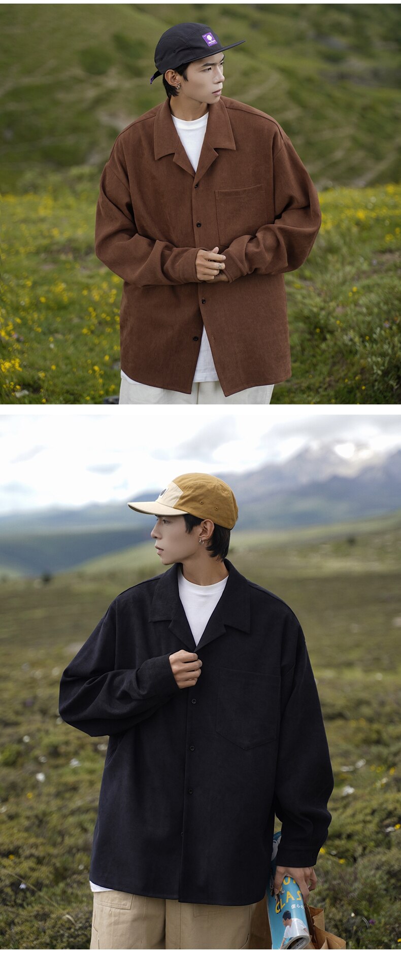 Men Korean Fashion White Long Sleeve Shirts Mens Japanese retro Shirts Blouses Harajuku Oversized Shirt Male Button Up  5XL