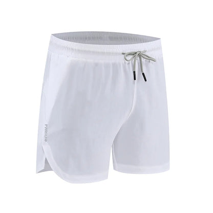 saferido American Style Ice Silk Men Sports Shorts Track and Field Basketball Shorts Solid Color Loose Quick Drying Woven Training Pants