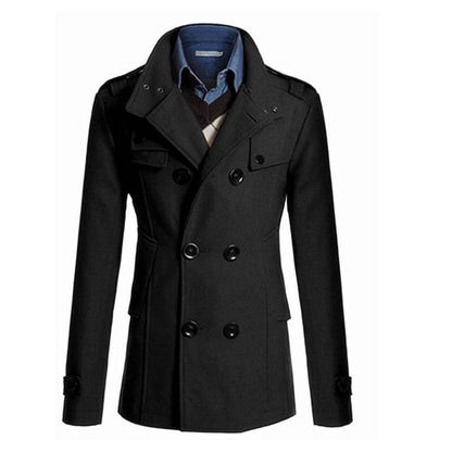 New Coat High Quality Men's Jackets Spring And Autumn Woolen Jacket For Men Overcoat for Male Double Breasted Coat Coat For Men