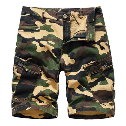 Summer New Mens Casual Trouers Beach Green Camouflage Shorts Military Cargo Work Man Short Pants OverSize 29-40
