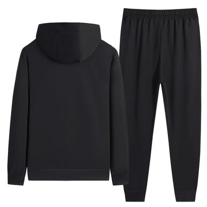 New Korean Fashion Men'S Summer Thin Breathable Hooded Cardigan Two Piece Set Outdoor Running Jacket Leisure Sports Suit