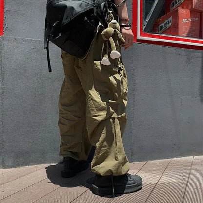 saferido Techwear Cargo Pants for Men Black Trousers Male Jogging Korean Casual Japanese Streetwear Hip Hop Safari Style Pocket