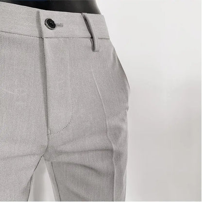 saferido Men British High Waist Straight Pants Men Social Trousers Pant Italian Mens Formal Pant Pantalones Hombre Dress Ankle Pants