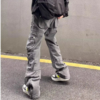 saferido Y2k Men's Clothes Man Pants Summer New Cargo Pants  American Cotton Work Wear Pants Loose Casual Straight Trendy Men Trousers