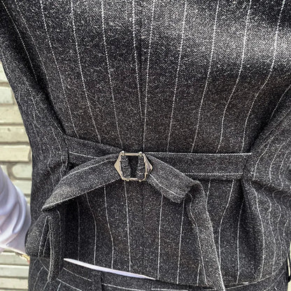 saferido Brand Clothing New Men's Suit Vest Dress Male Sleeveless Business Single Buckle Waistcoat Spring Autumn Plus Size S-4XL