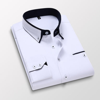 8XL 7XL Hot! Men's Summer Casual Cotton Long-Sleeved Shirts/Male Slim Fit Spring Lapel Business Dress Shirt Tops Brand Clothing