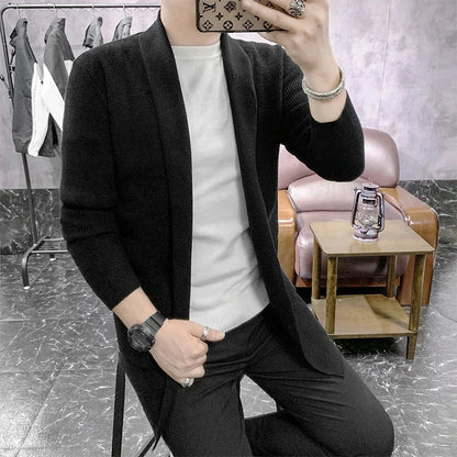saferido British Style Men's Sweaters New Autumn Casual Solid Knitted Coat Male Cardigan Designer Homme Sweater Slim Fitted Warm Clothing