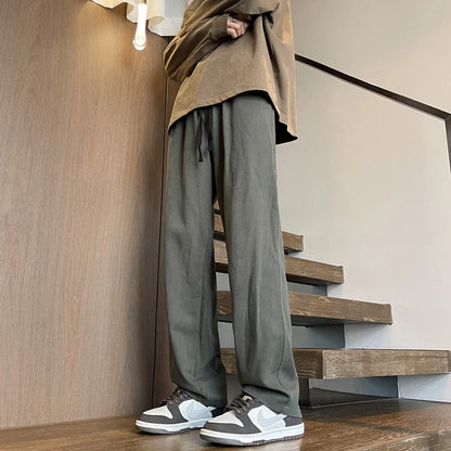 saferido Tracksuit Black Korean Fashion Joggers Pants Y2k Baggy Tactical Cargo Pants Khaki Harajuku Casual Stacked Sweat Pants